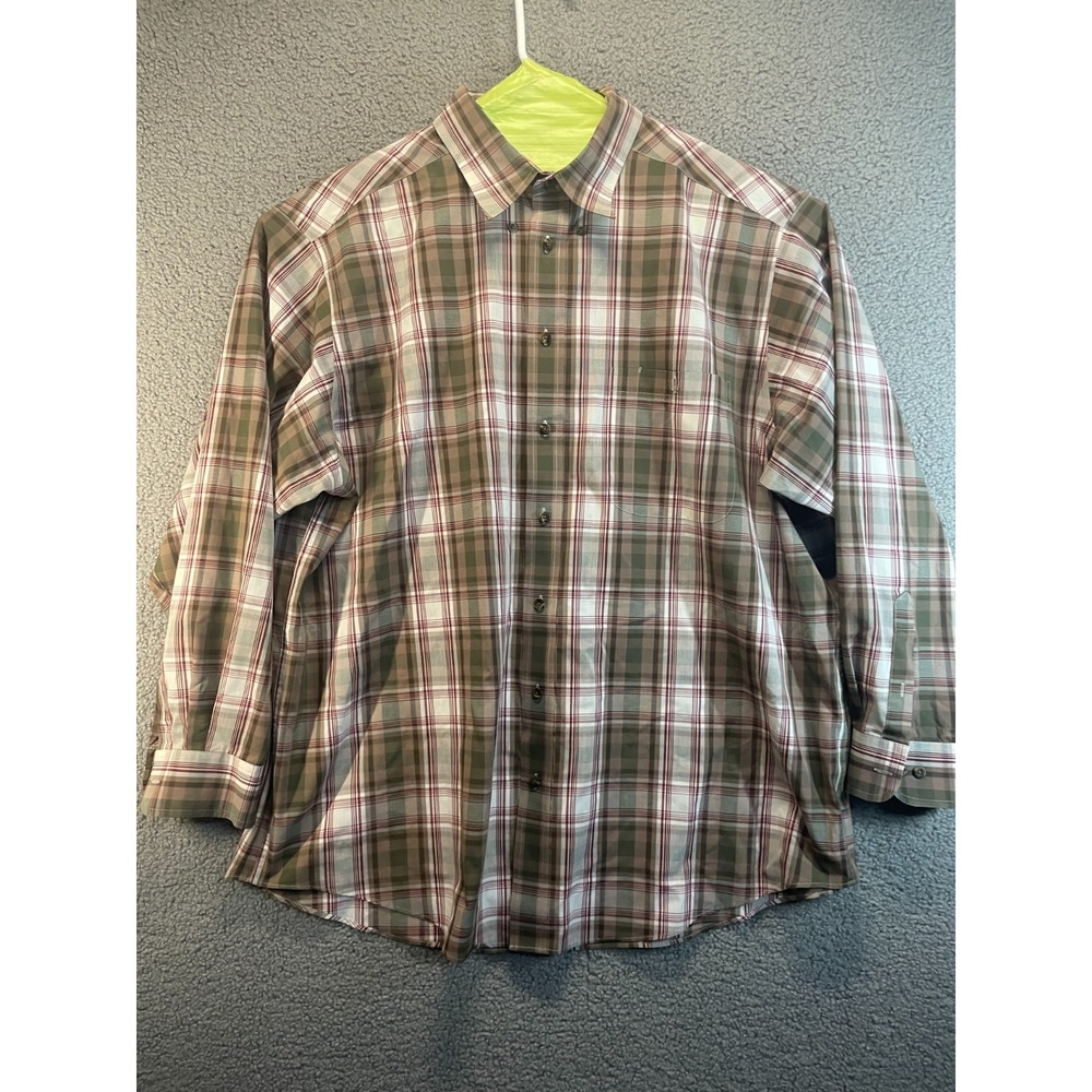 Roundtree & York Plaid Long Sleeve Mens shirt 2X